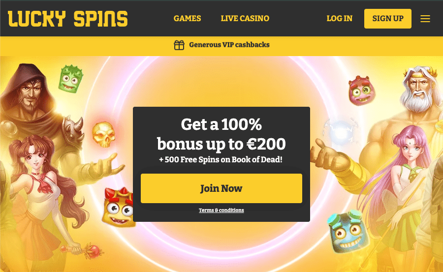 Luckyspins Casino Welcome Bonus